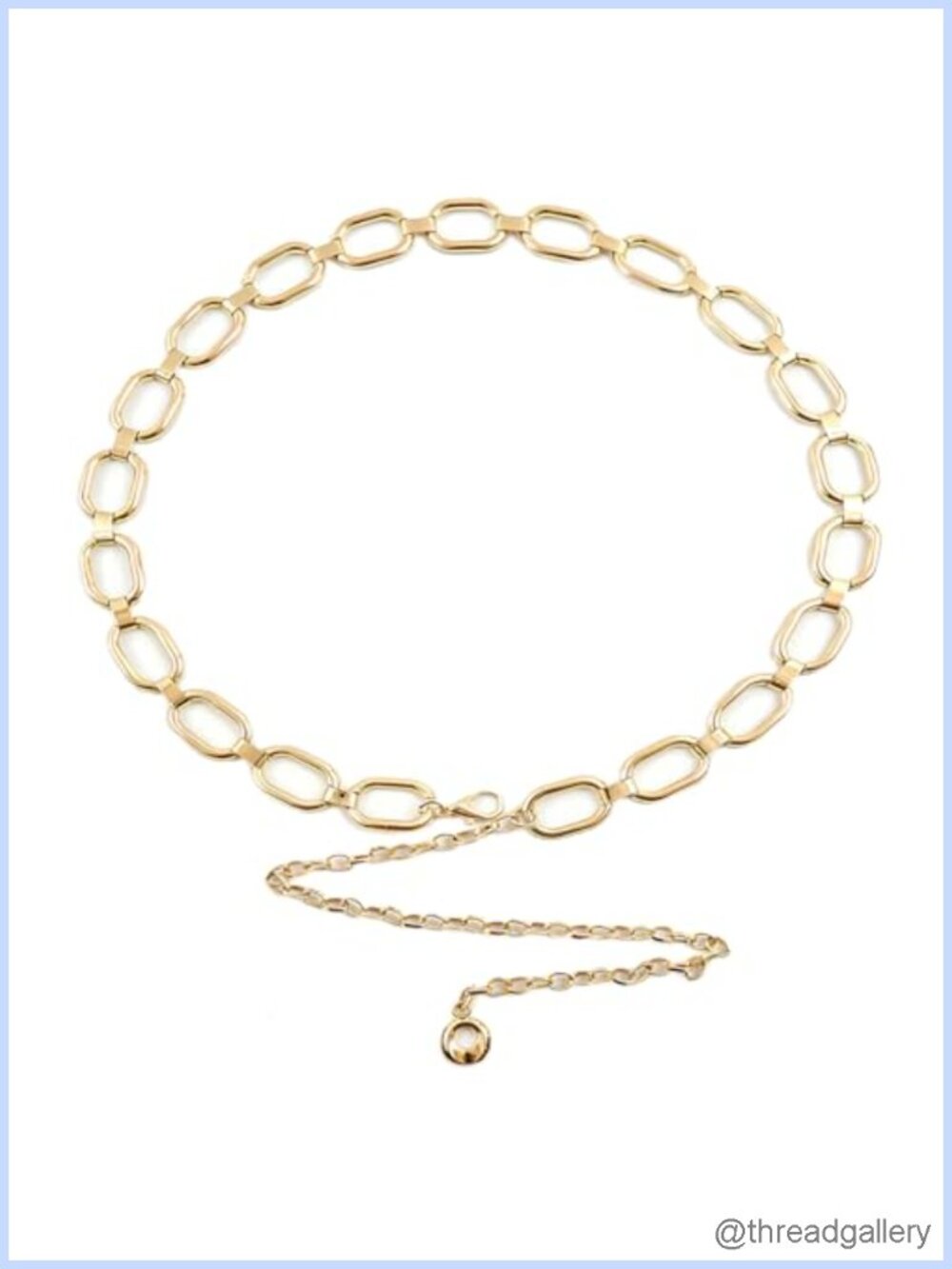 O-Ring Metal Waist Chain Adjustable Alloy Belt for Jeans Dress